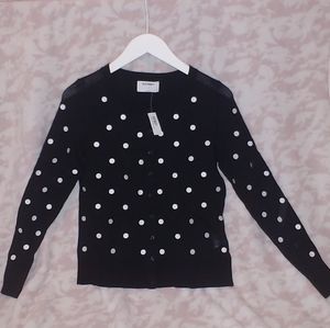 Button up Polka Dot Sweater XS OLD NAVY